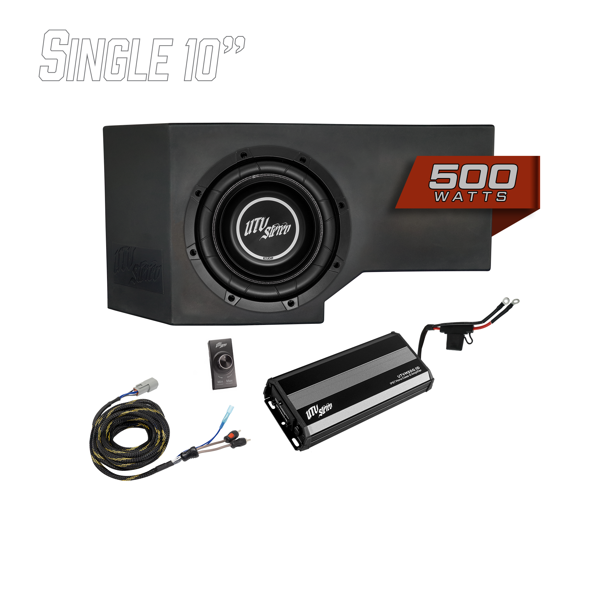 Can-Am® Defender HD11 500W Single 10" Subwoofer Kit | UTVS-DEF2-500-1-GO