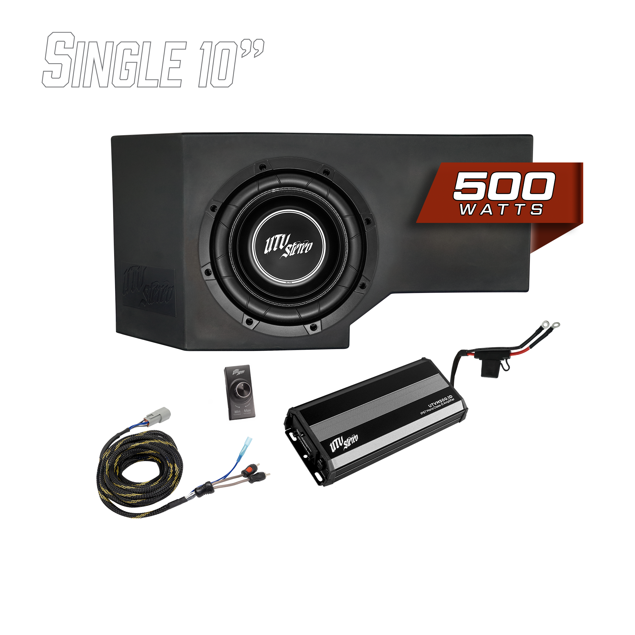 Can-Am® Defender HD11 500W Single 10" Subwoofer Kit | UTVS-DEF2-500-1-GO
