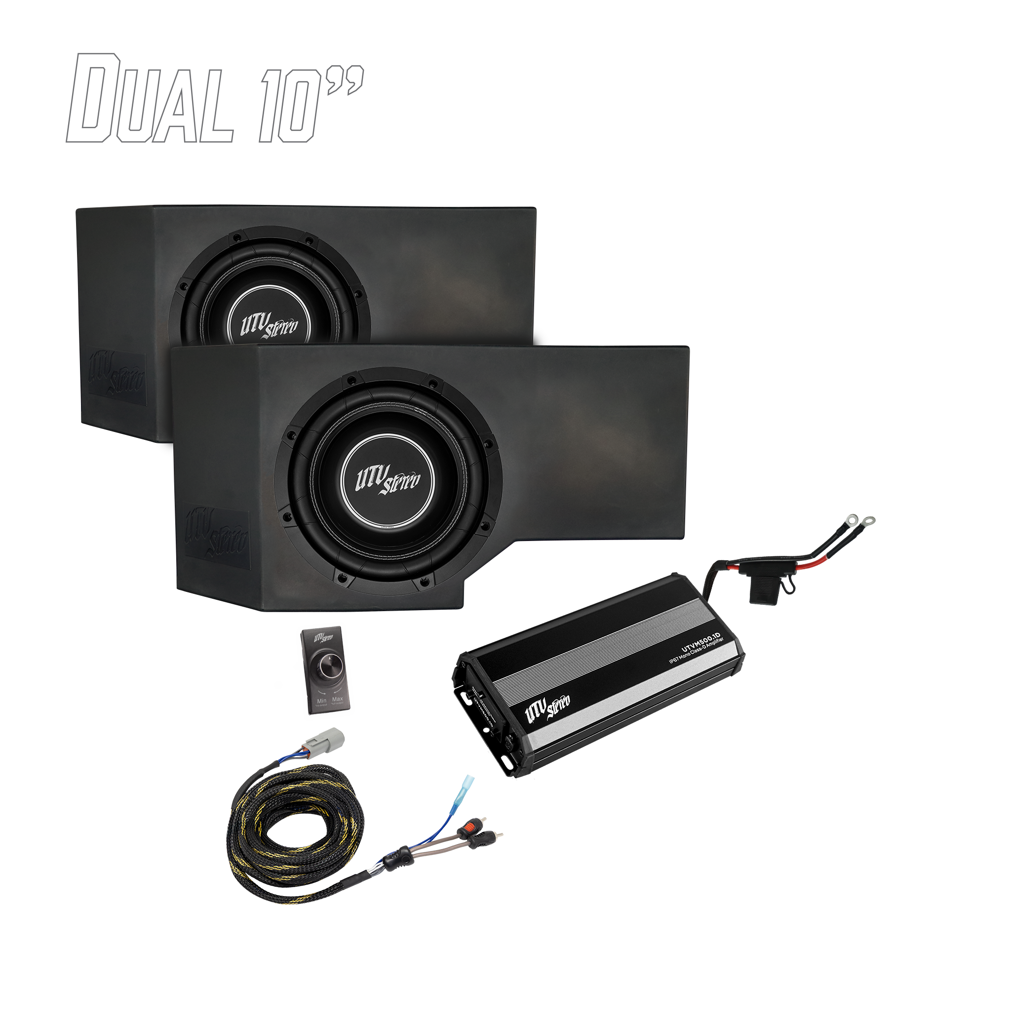 Can-Am® Defender HD11 500W Dual 10" Subwoofer Kit | UTVS-DEF2-500-2-GO