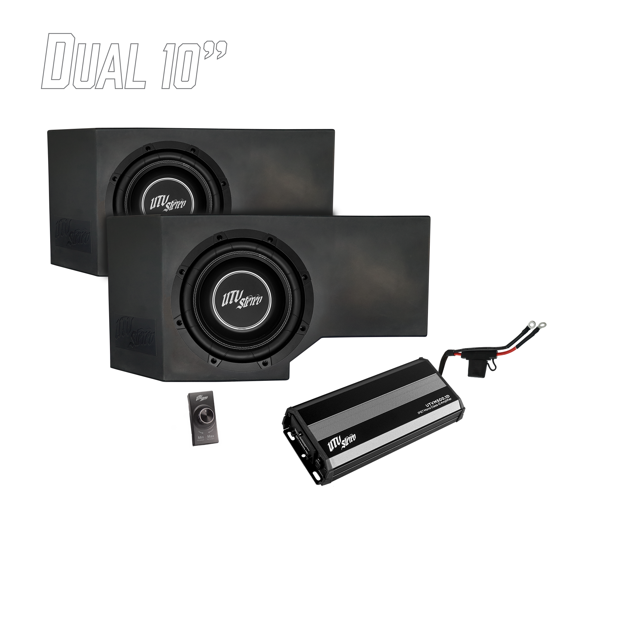 Can-Am® Defender HD11 500W Dual 10" Subwoofer Kit | UTVS-DEF2-500-2-GO