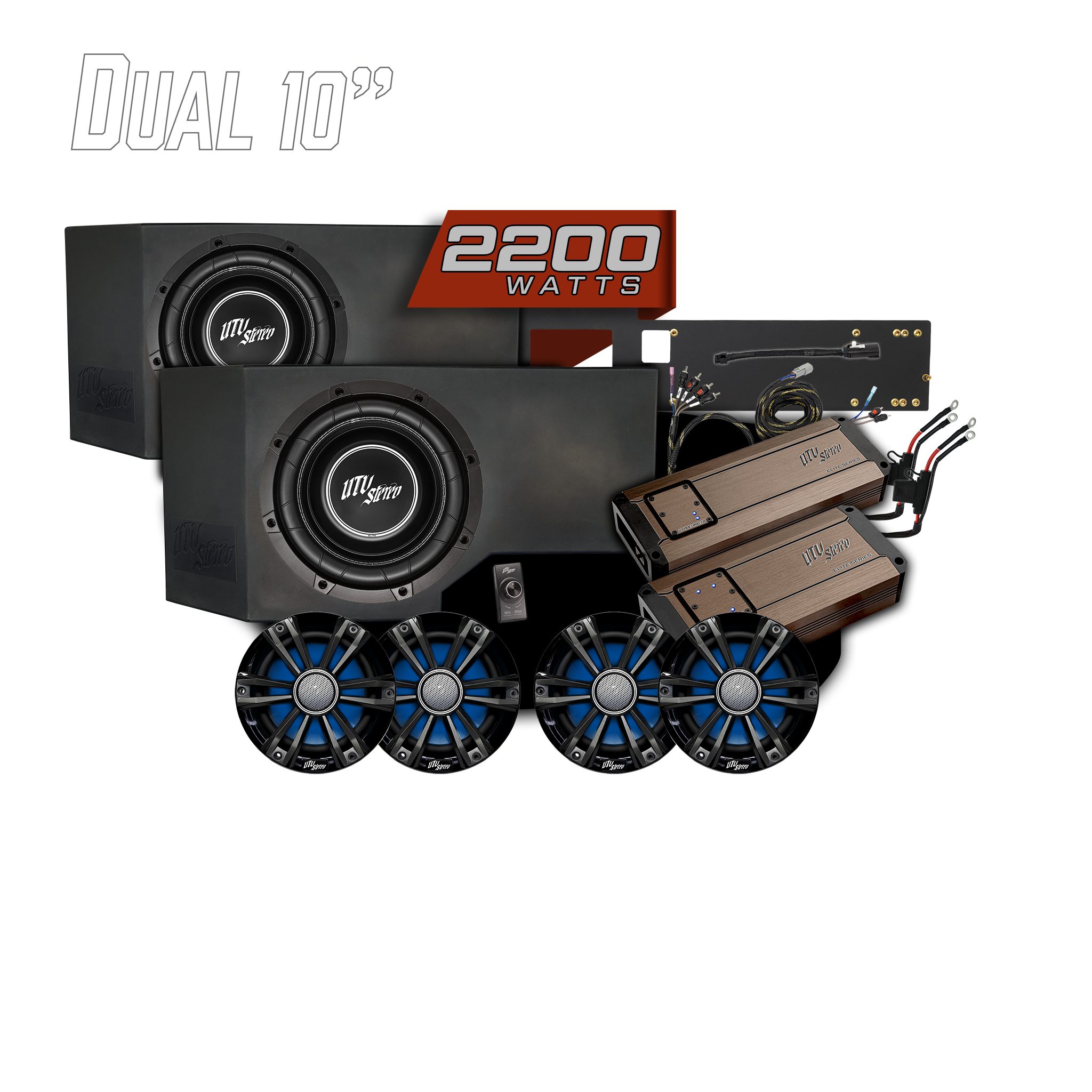 Can-Am® Defender HD11 BRP GO! Dual Subwoofer Stage 7 Stereo Kit | UTVS-DEF2-S7-GO
