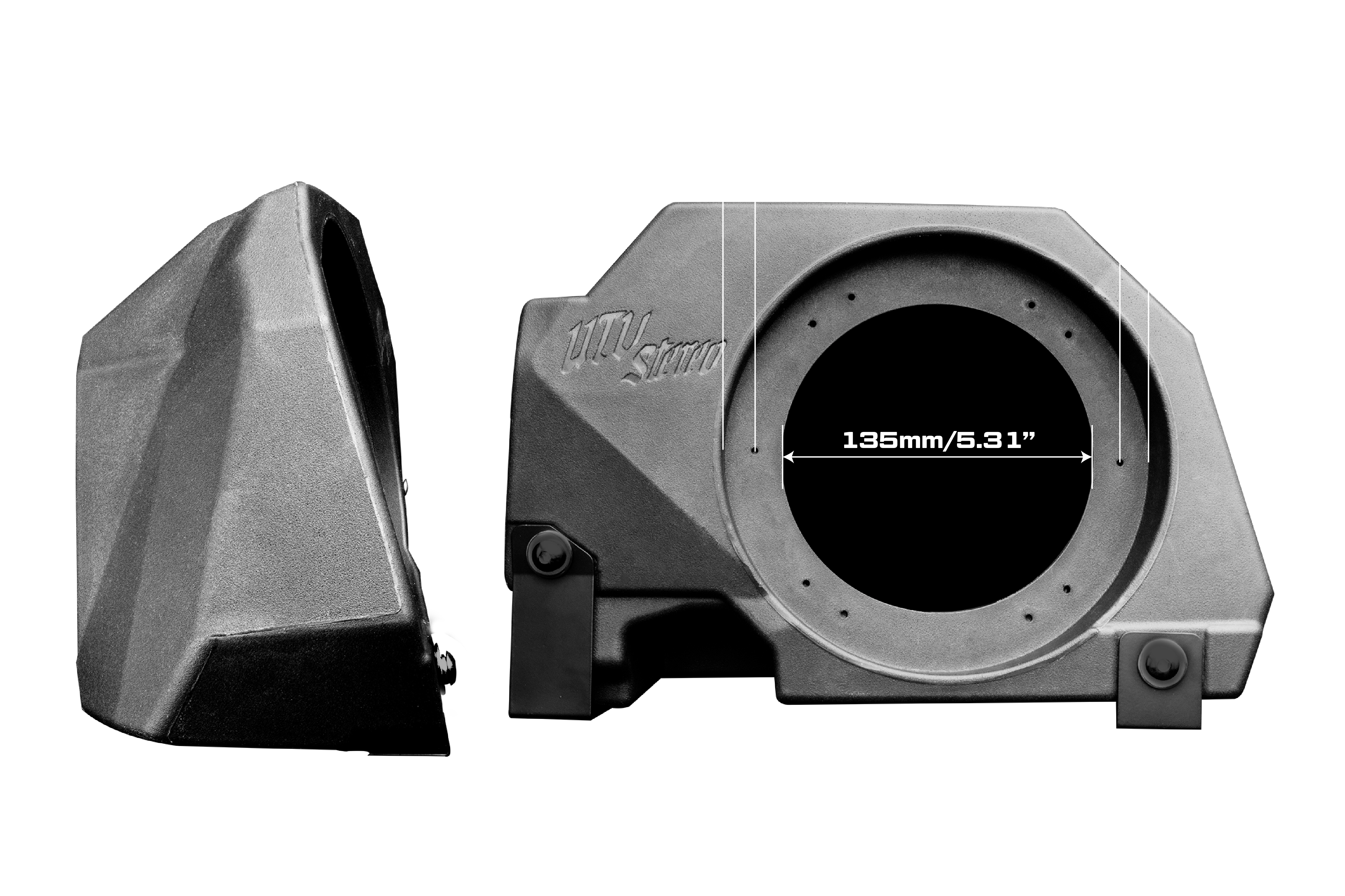 '20-'26 RZR® Pro Series 6.5" Rear Seat Speaker Pods V3 - Unloaded | UTVS-PRO-RP65