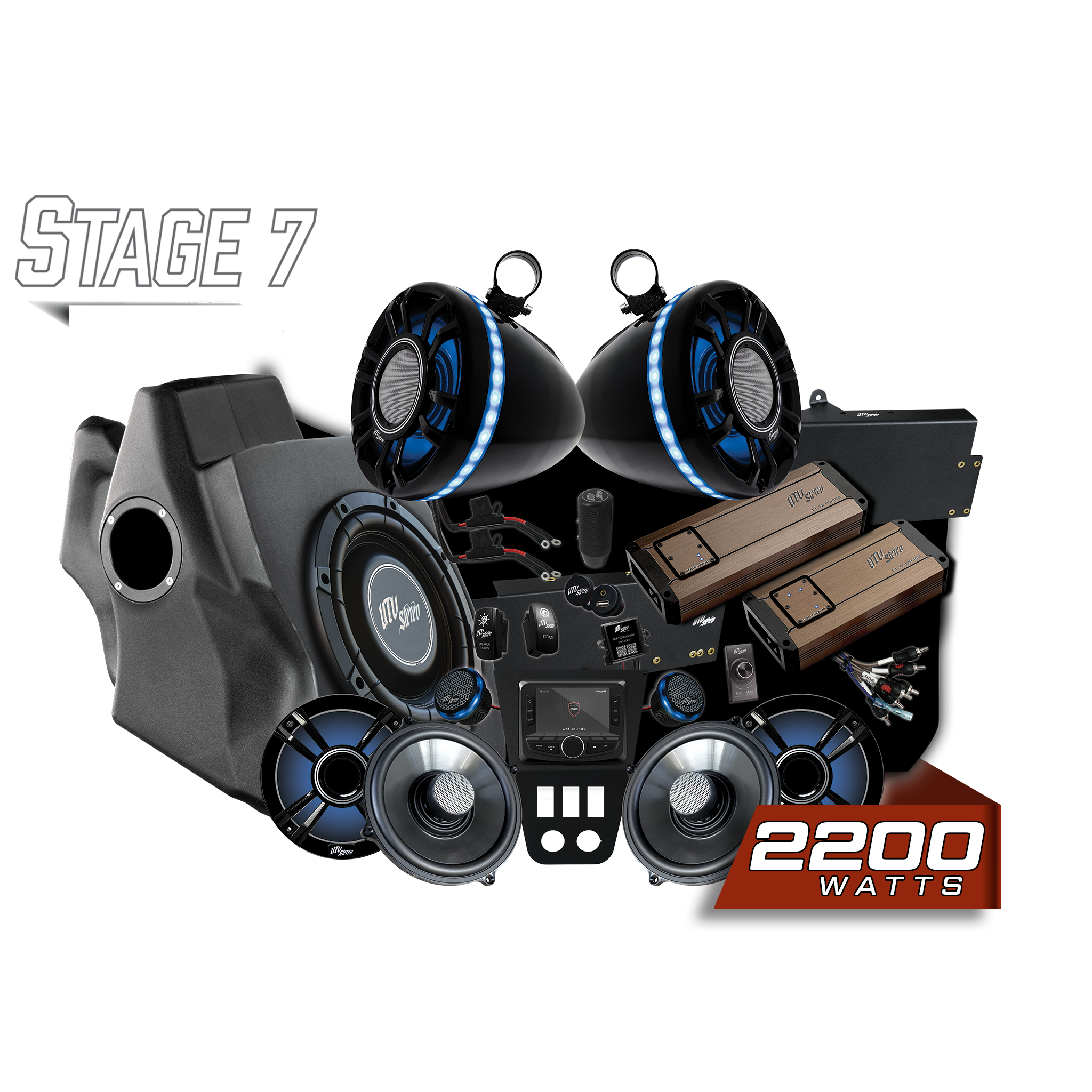 '20-'24 RZR® Pro Series Elite Stage 7 Stereo Kit | UTVS-PRO-S7-E