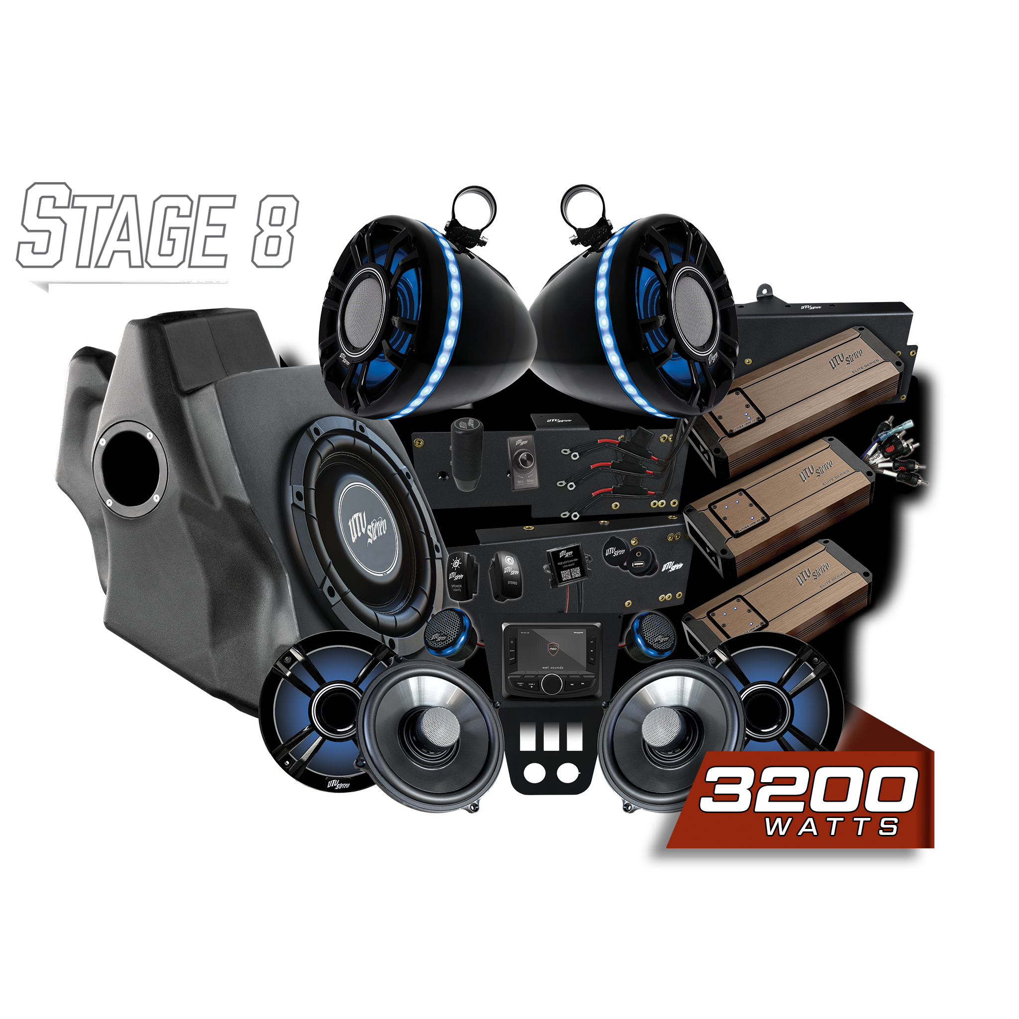 '20-'24 RZR® Pro Series Elite Stage 8 Stereo Kit | UTVS-PRO-S8-E