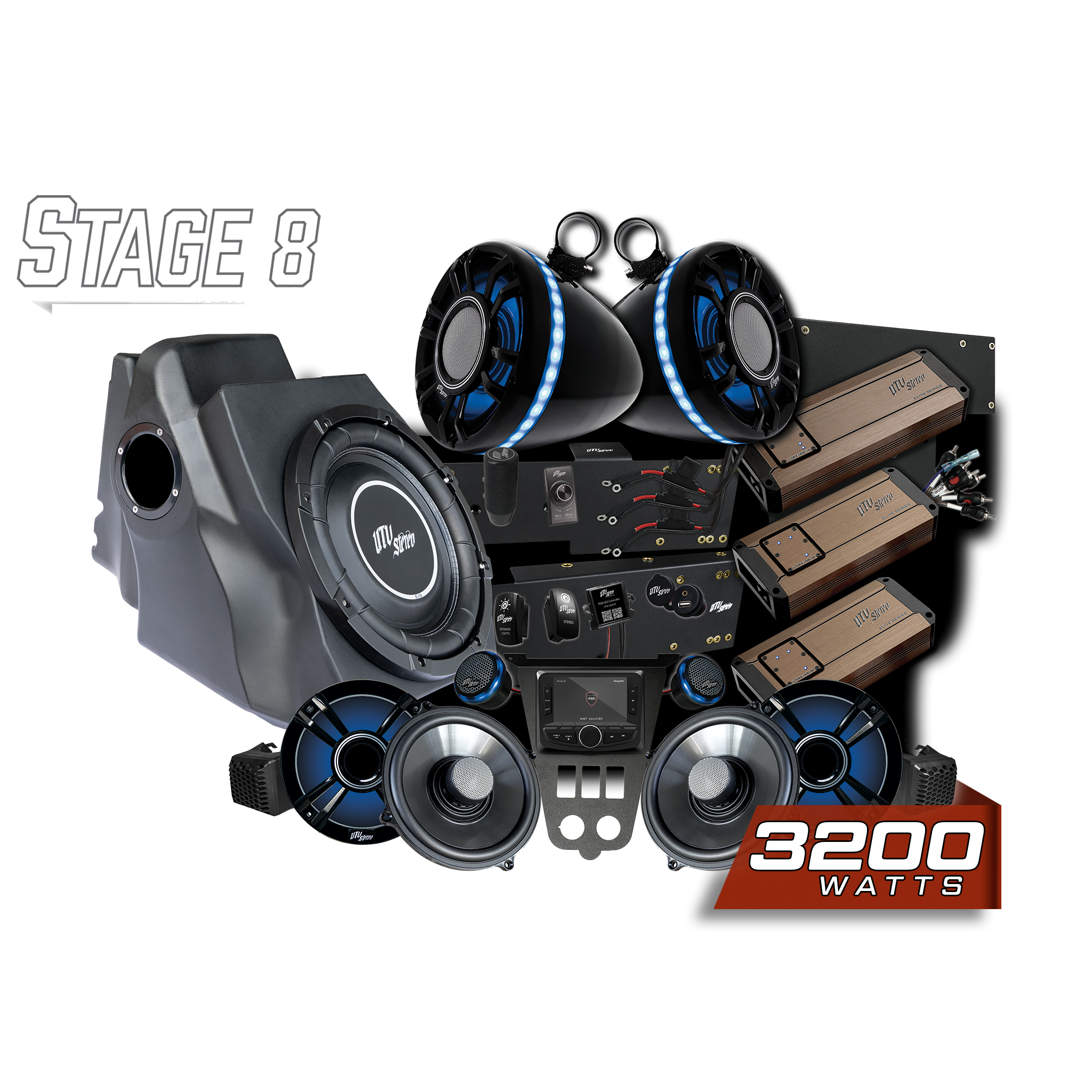 '25-'26 RZR® Pro Series Elite Stage 8 Stereo Kit | UTVS-PRO2-S8-E