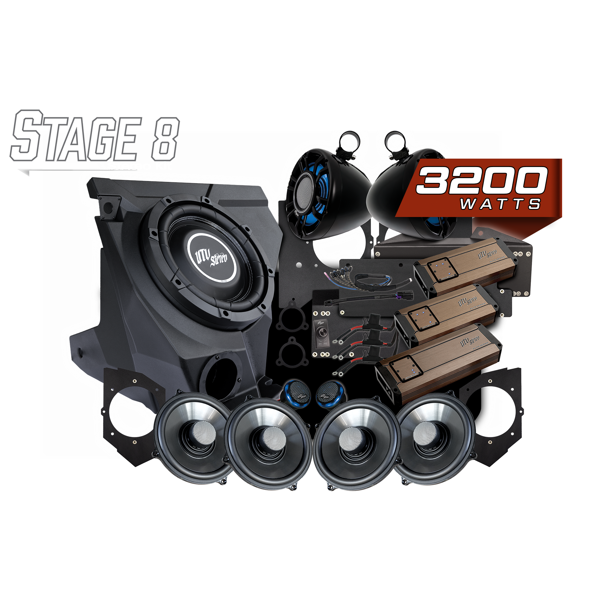 KAWASAKI® TERYX H2 GARMIN TREAD® Elite Stage 8 Stereo Kit | UTVS-H2-S8-GRM