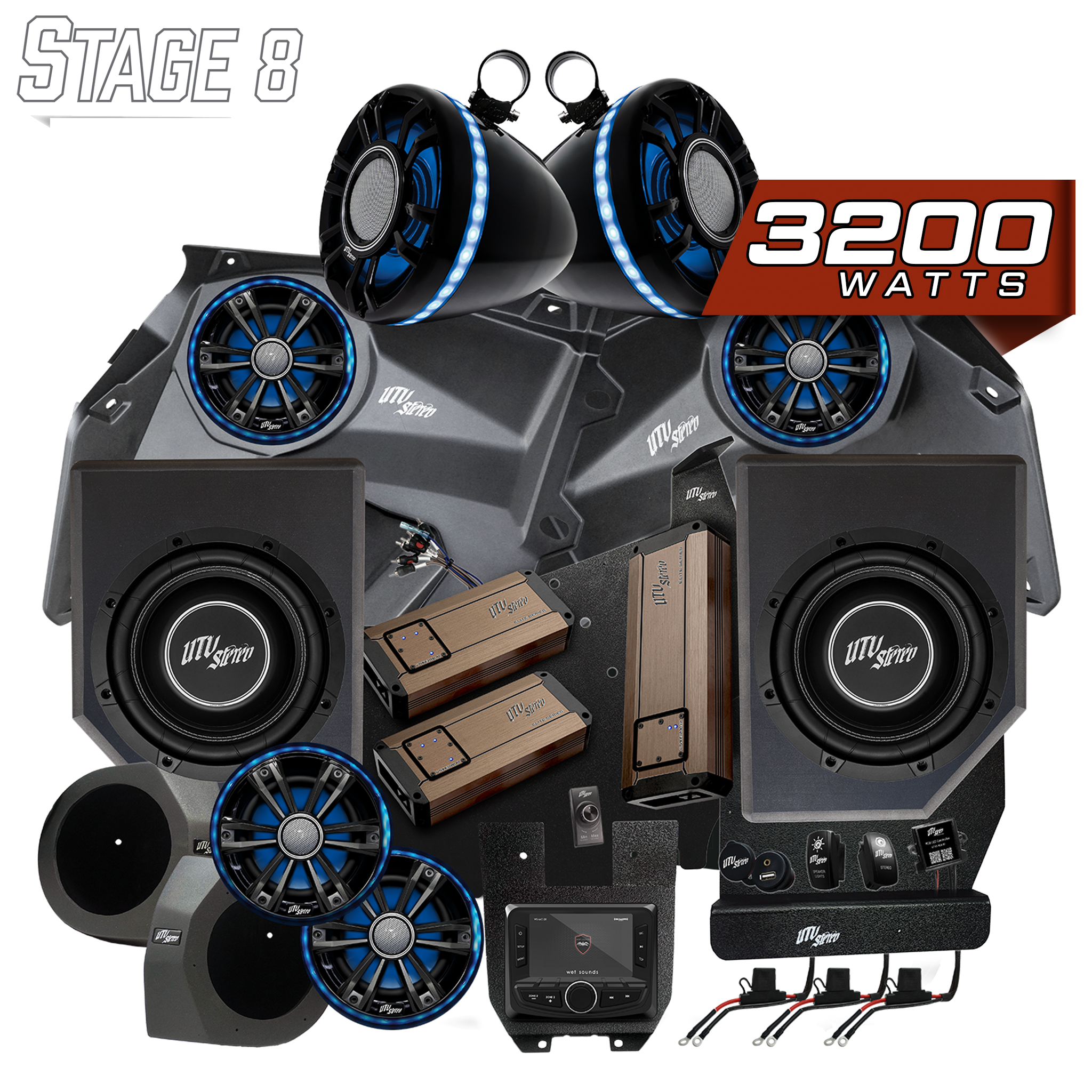 Can-Am® X3 Elite Series Stage 8 Stereo Kit | UTVS-X3-S8-E
