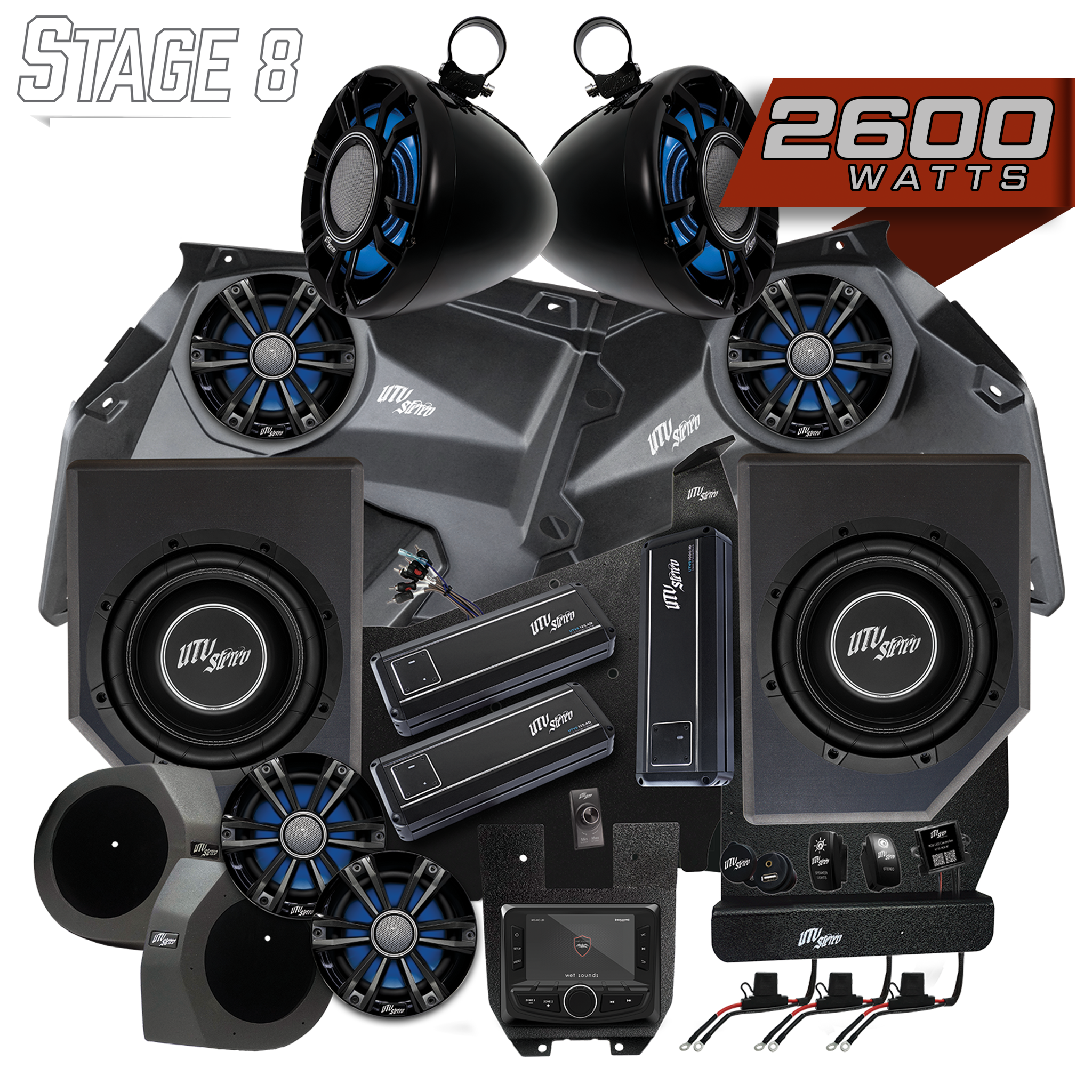 Can-Am® X3 Signature Series Stage 8 Stereo Kit | UTVS-X3-S8-S