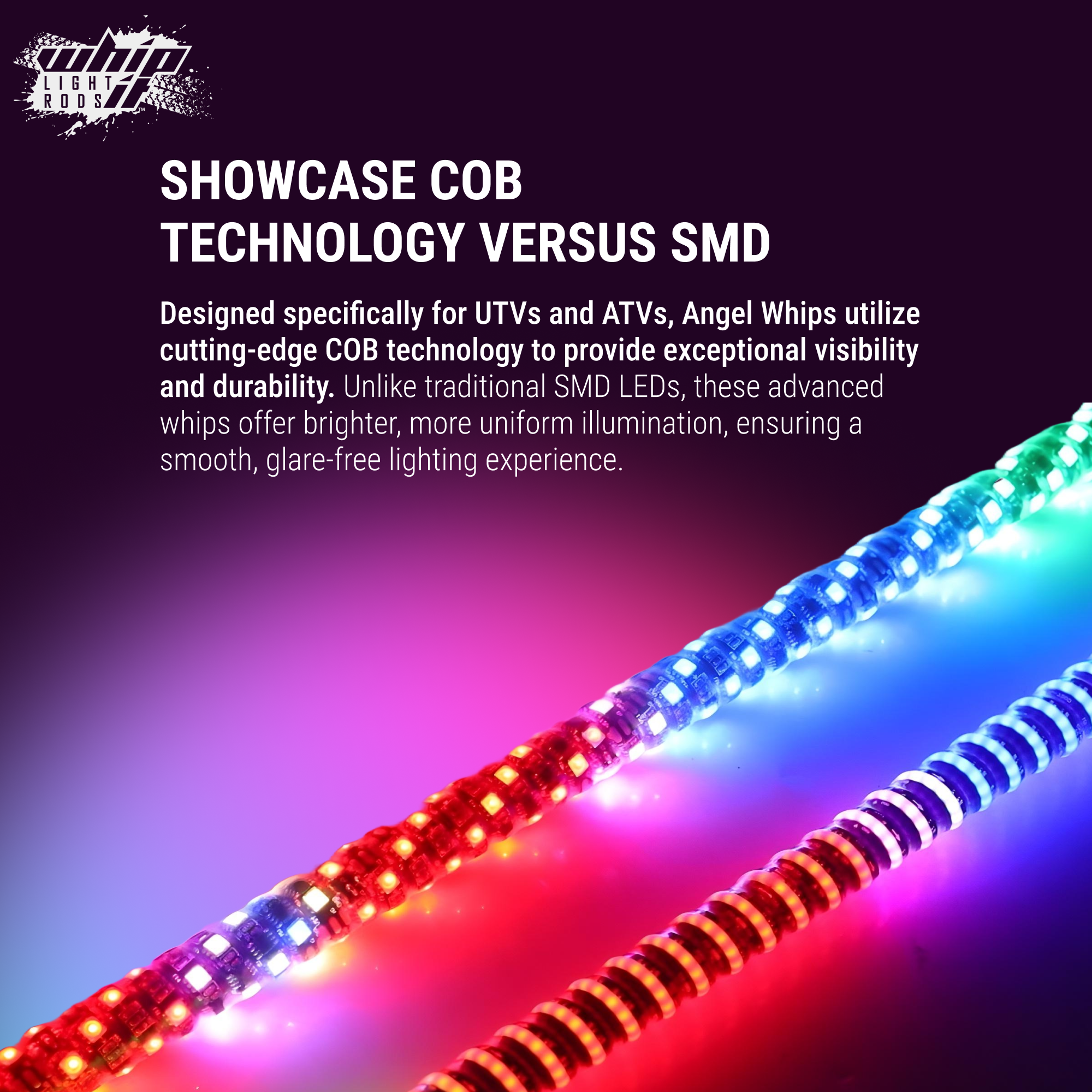 Angel LED Whips: Illuminate Your Journey with COB Technology!