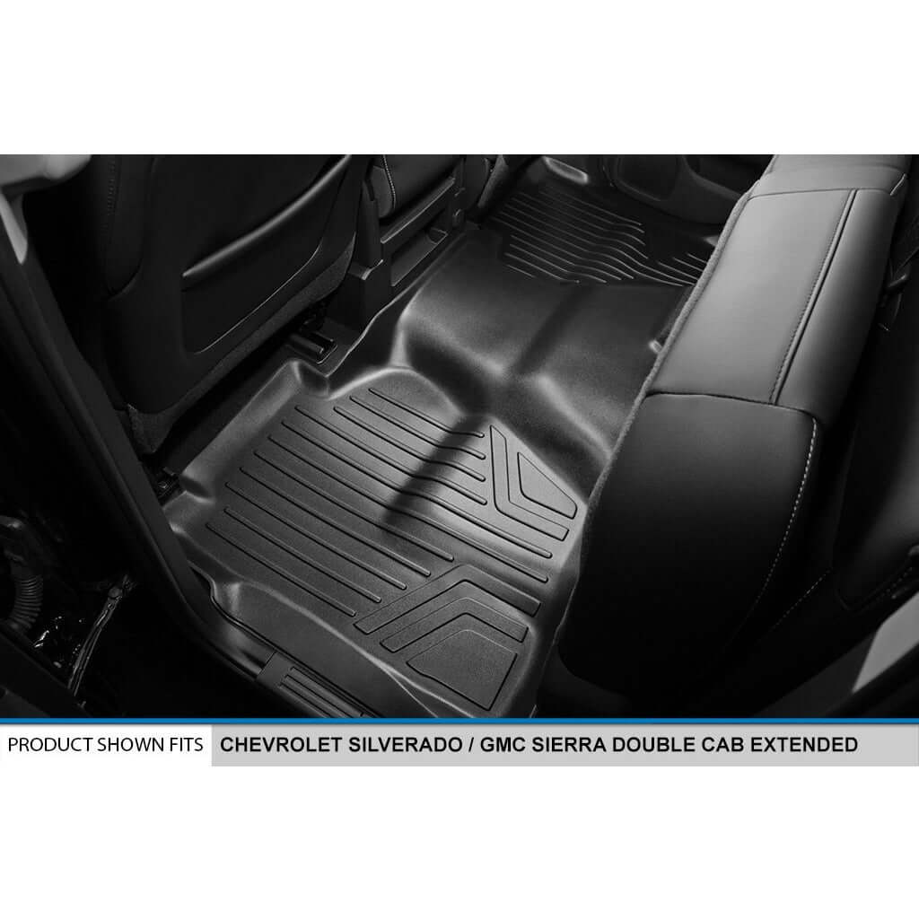 SMARTLINER Floor Liners for Double Cab 2019 Chevy Silverado 1500 LD (Bucket)