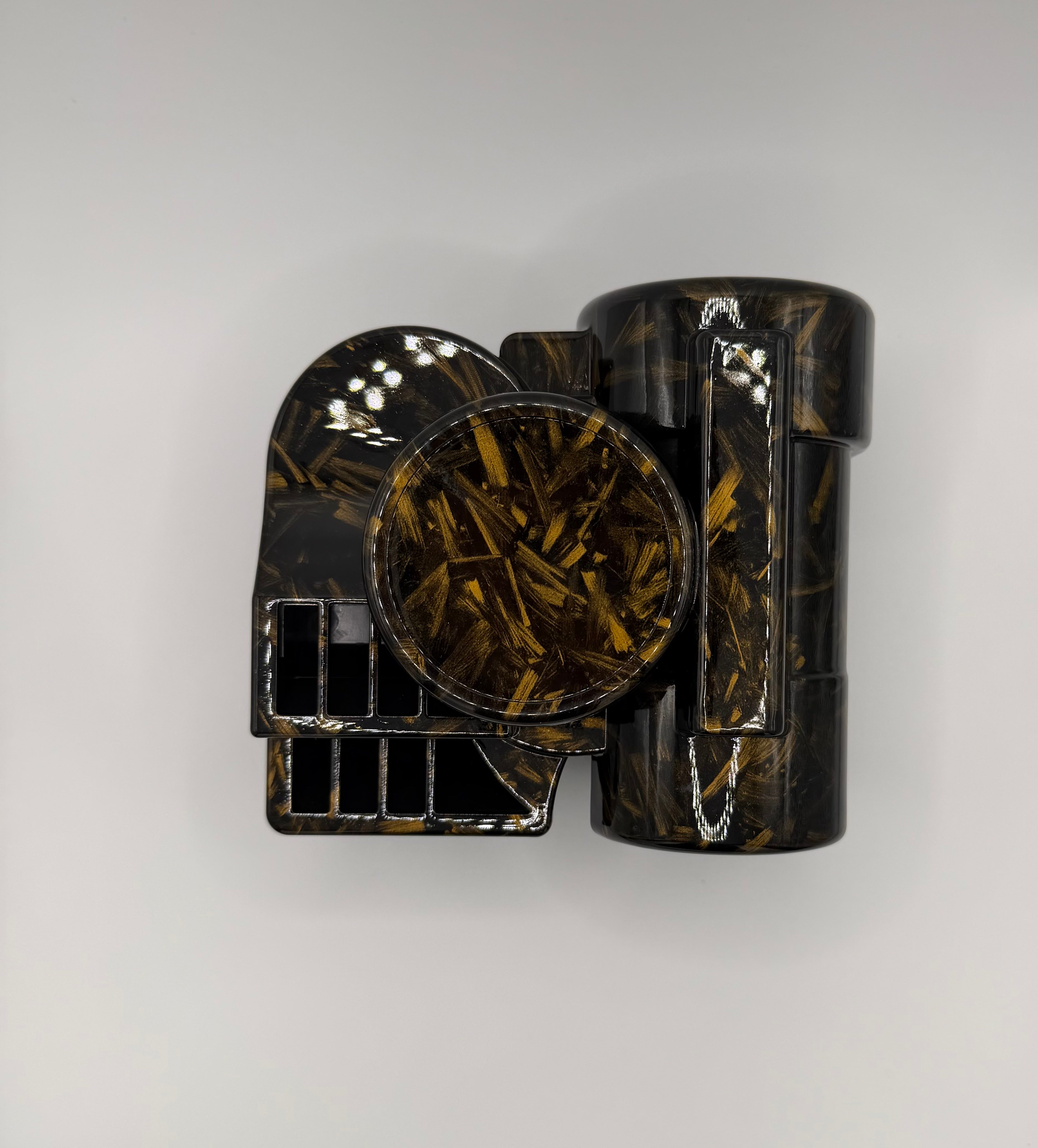 Compact Air Horn in Gold Flake