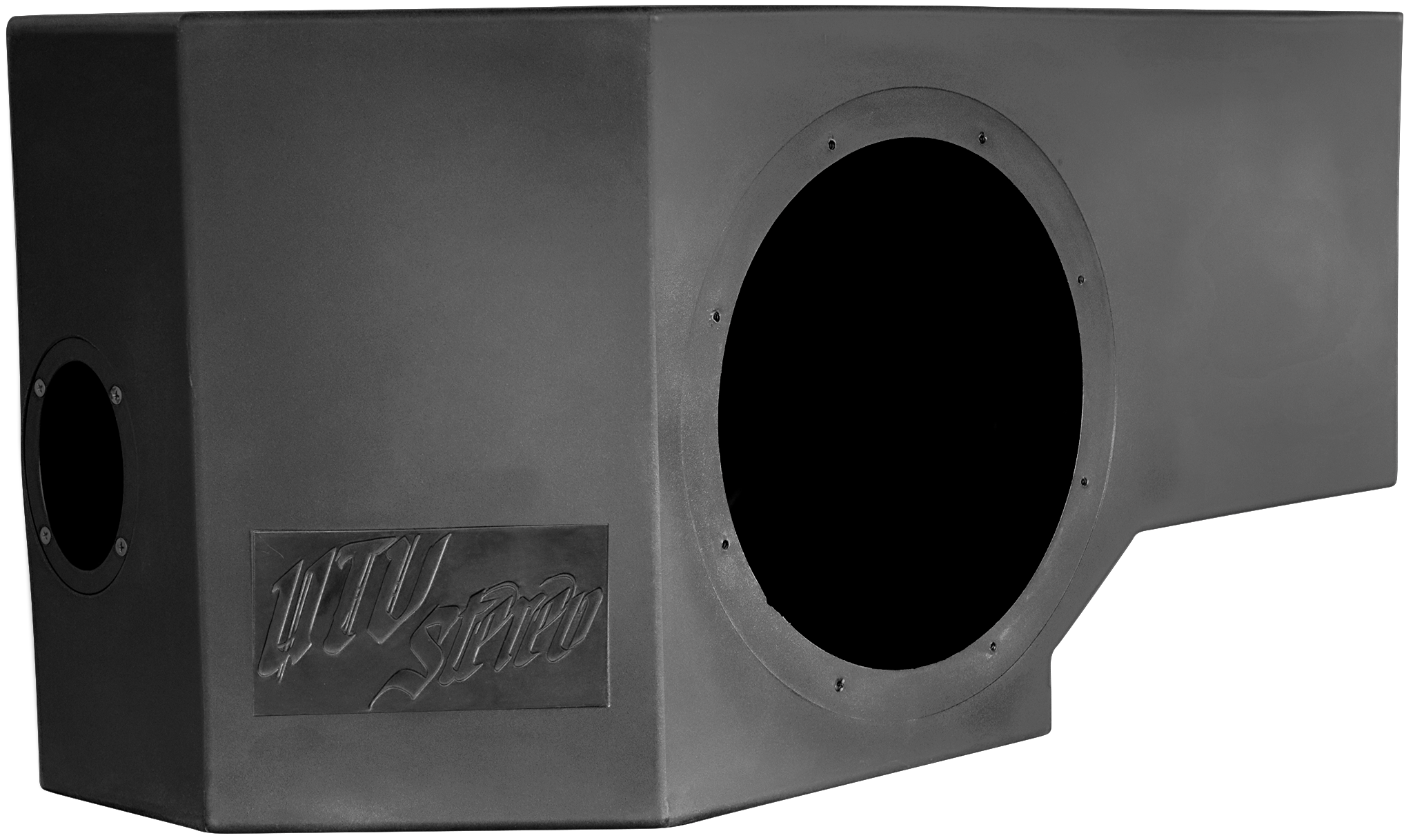 Can-Am® Defender HD11 Vented 10" Rear Passenger Subwoofer Enclosure Unloaded | UTVS-DEF2-VENC-PASS-10-REAR