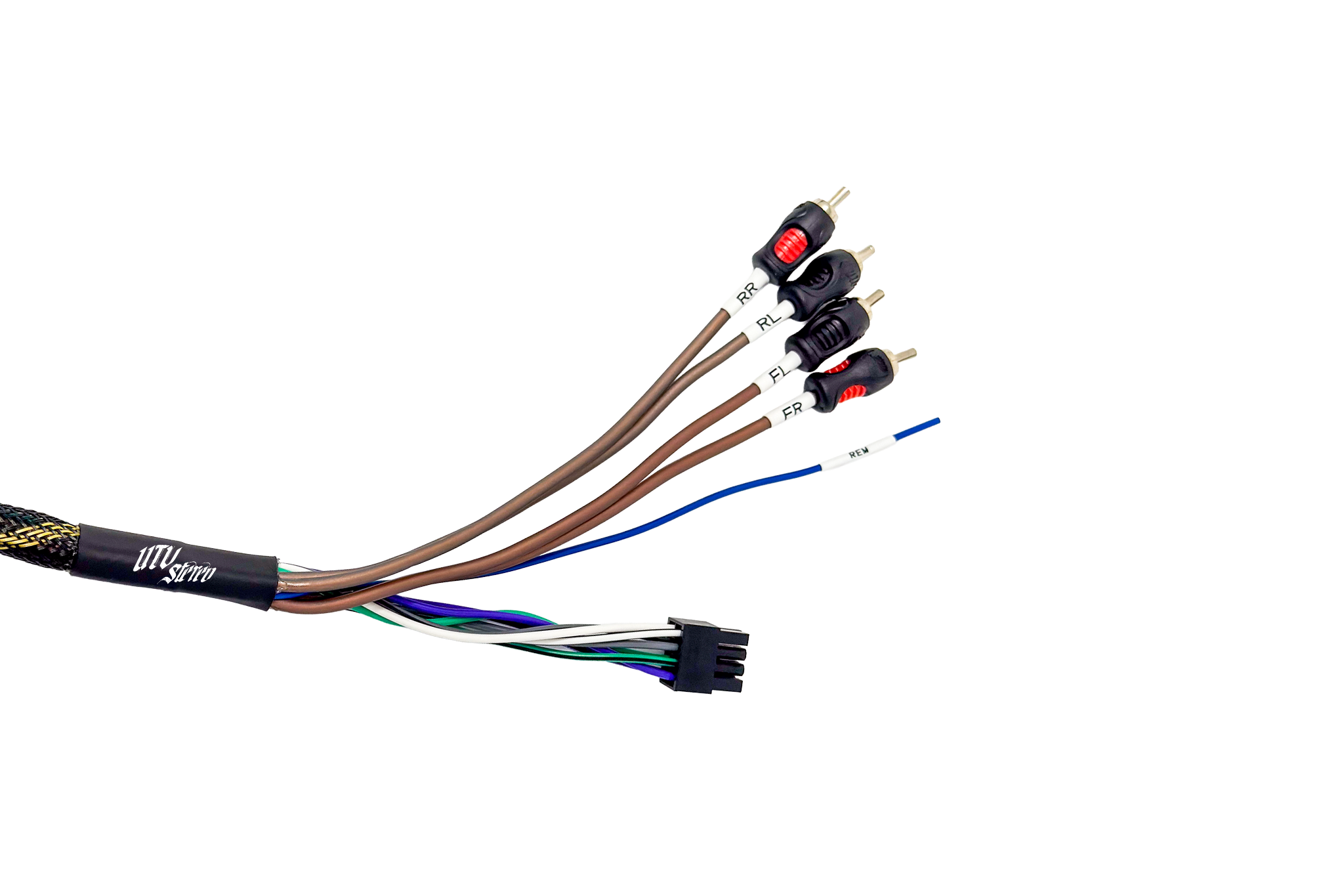'20-'26 RZR® Pro Series Ride Command Front & Rear RCA Output + Speaker Wire & Remote | UTVS-PRO-RC-RCA-OUT