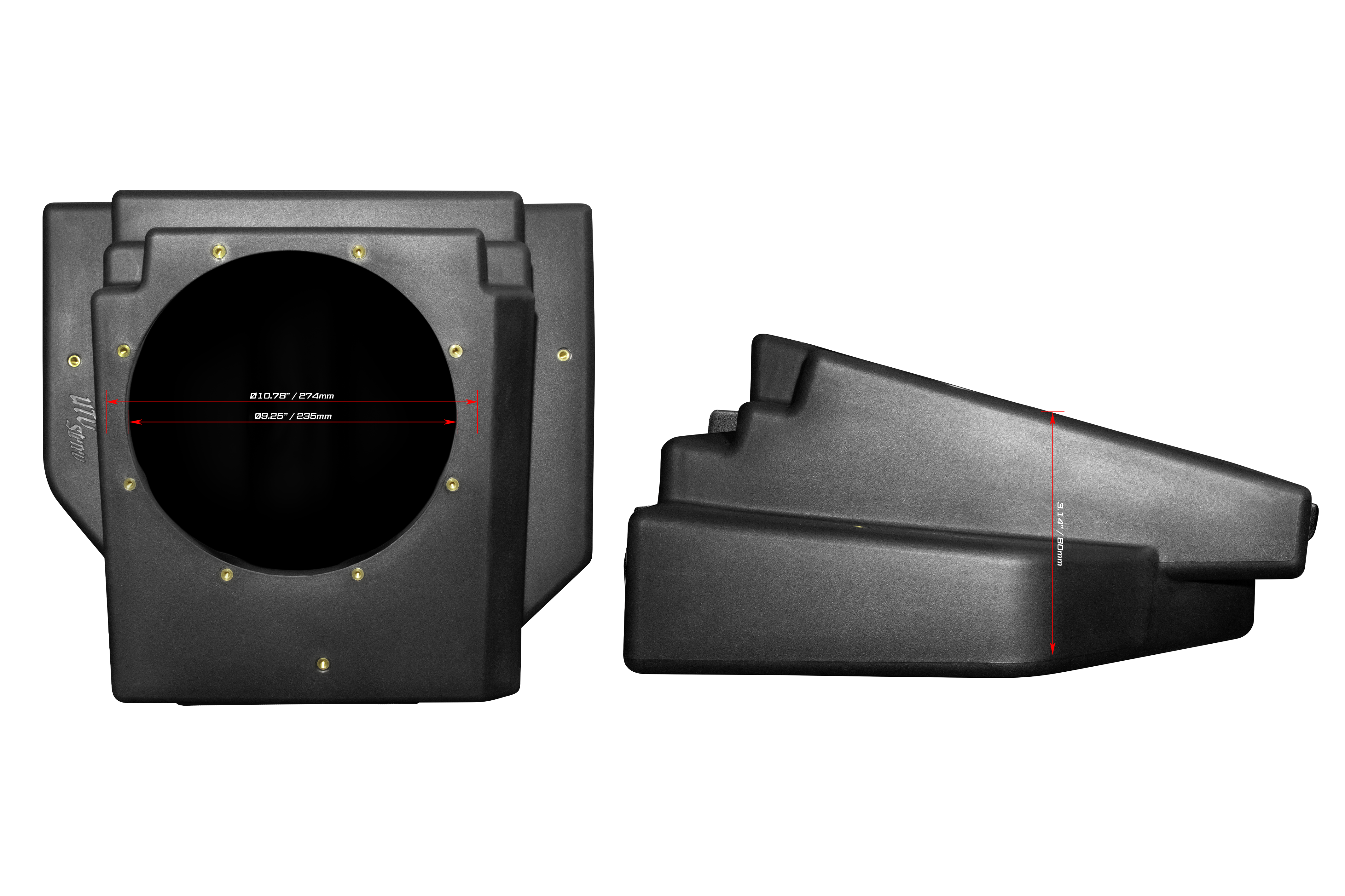 Can-Am® Maverick R 10" Rear Driver Subwoofer Enclosure (4-SEAT MODELS) – Unloaded | UTVS-R-ENC-DRIVER-4R