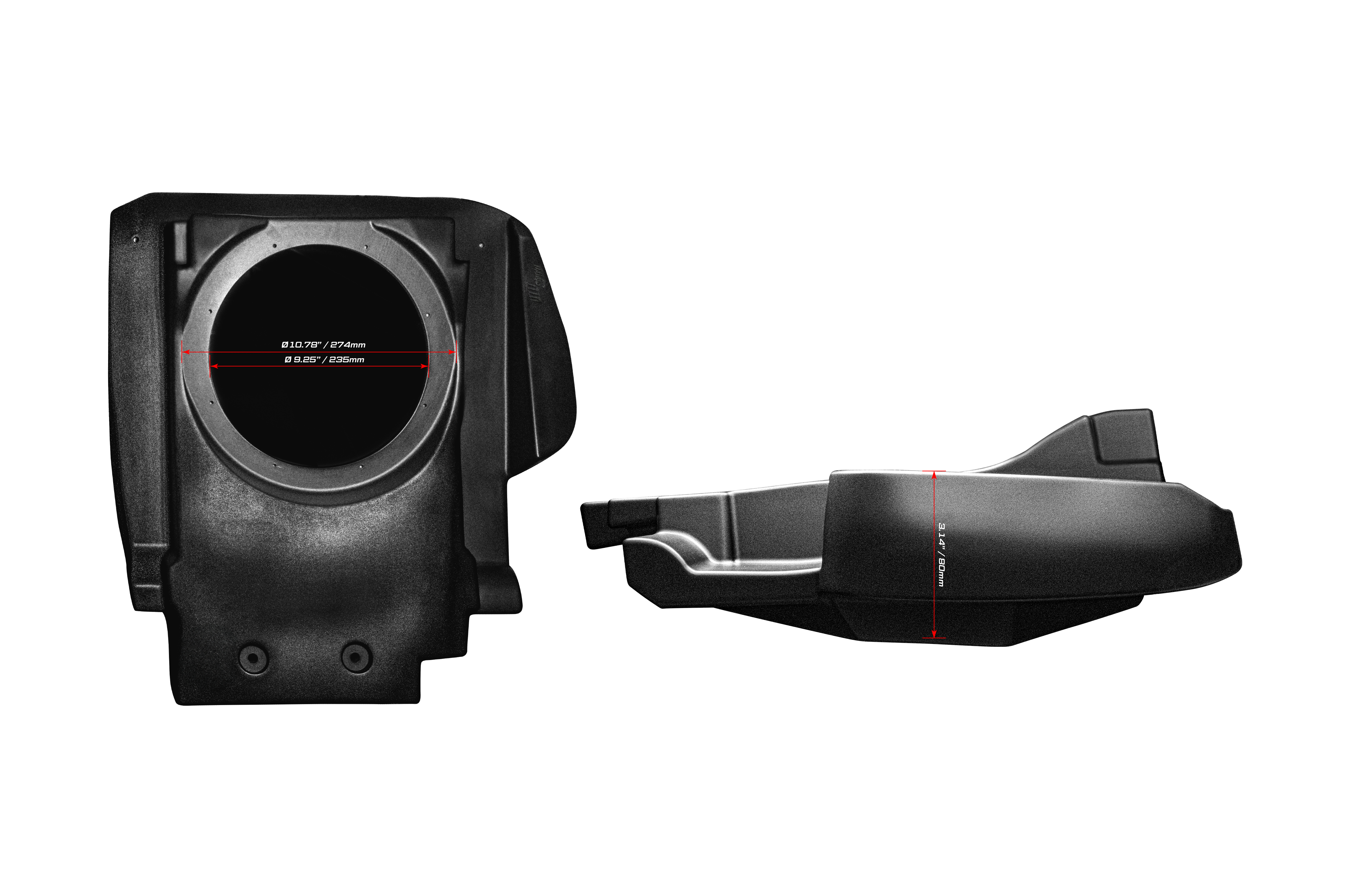 Can-Am® Maverick R 10" Front Driver Subwoofer Enclosure (2-SEAT MODELS) – Unloaded | UTVS-R-ENC-DRIVER-2