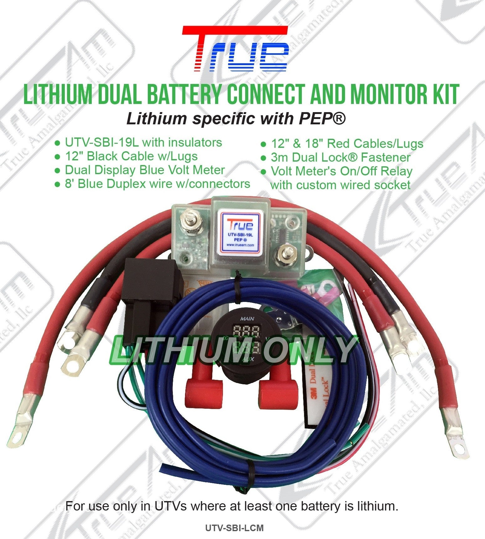 True UTV Lithium Dual Battery Connect & Monitor Kit True UTV-SBI-LCM