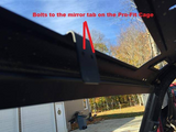 EMP 2015-21 Mid-Size Polaris Ranger and Ranger XP1000 Panoramic Mirror (for Pro-Fit cage with Mirror Tab pictured)
