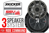 SSV Works POLARIS RANGER XP1000 2018 AND UP WITH RIDE COMMAND KICKER 3 SPEAKER AUDIO SYSTEM