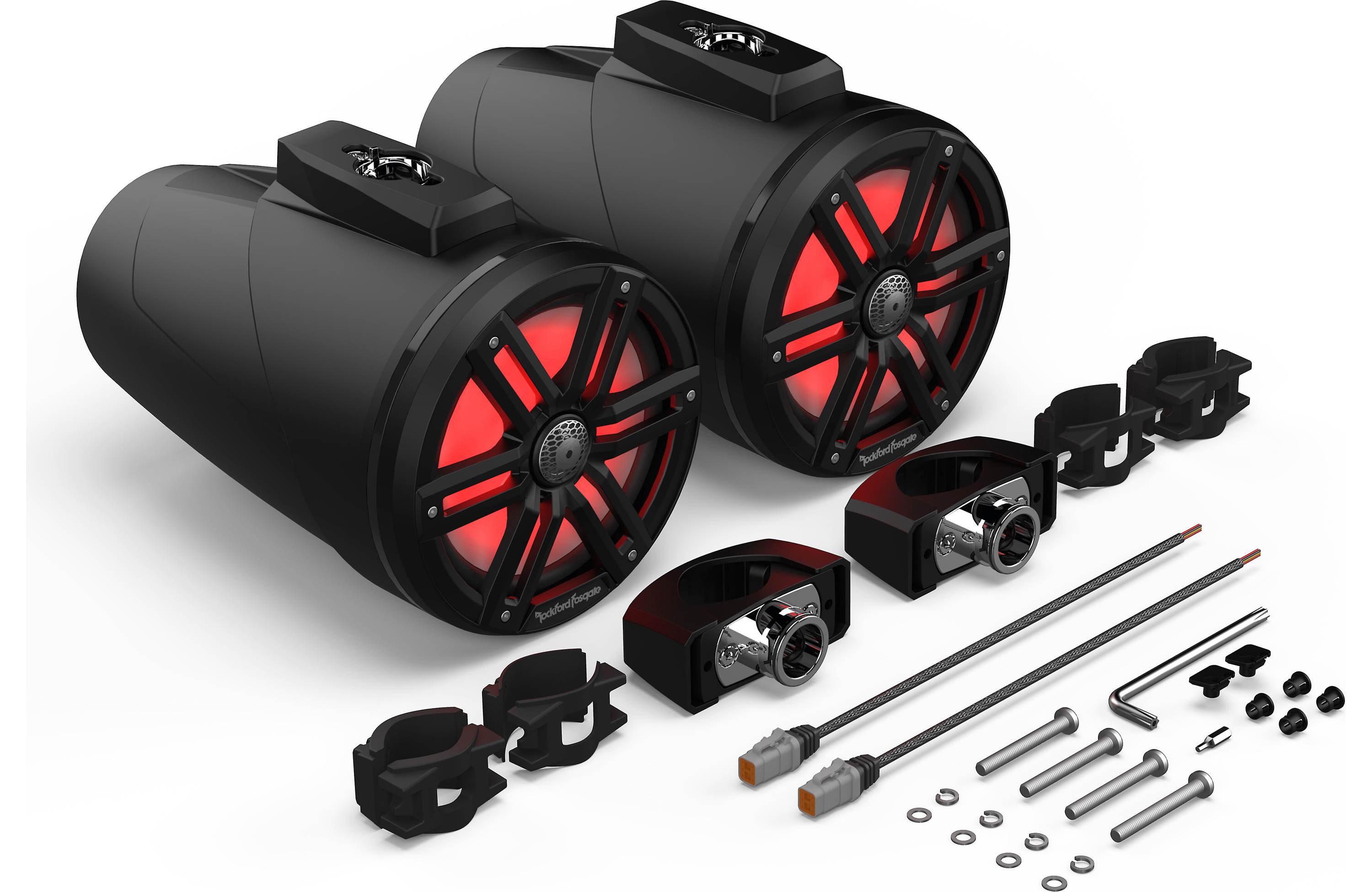 Rockford M2 8” Color Optix™ 2-Way Wake Tower Speakers - Black