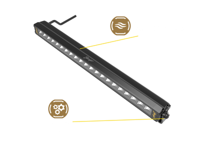 HEXCORE Universal 20" Straight LED Light Bar, Flood Beam with Amber & White Position Light | STL20LB