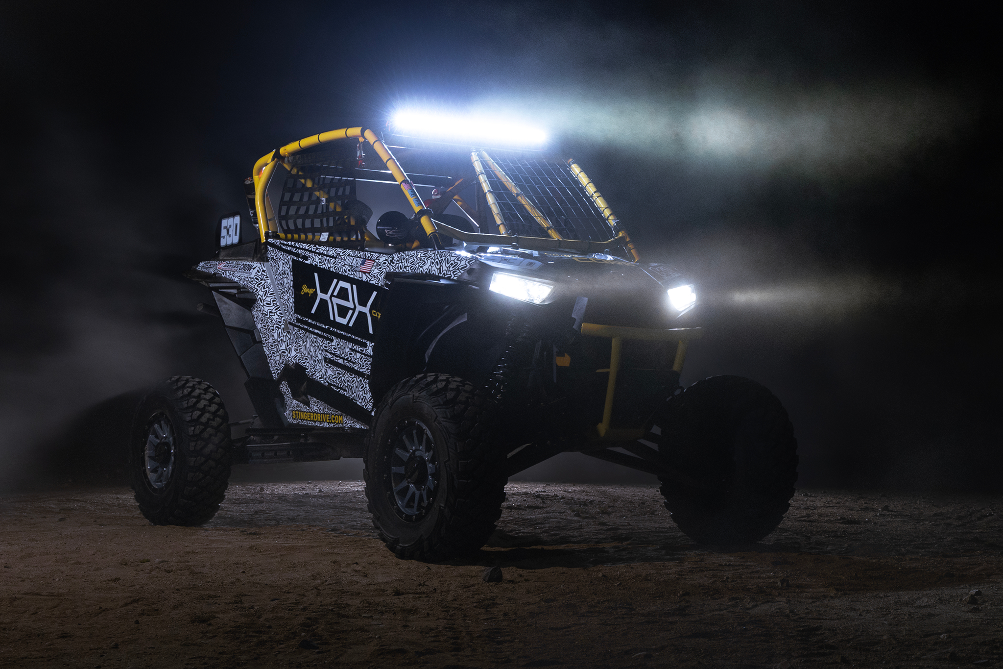 HEXCORE Universal 20" Straight LED Light Bar, Flood Beam with Amber & White Position Light | STL20LB