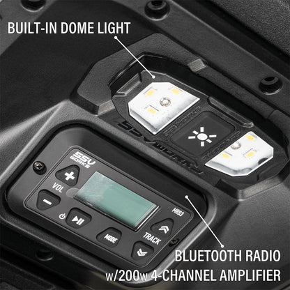 2024-2026 Polaris® RZR XP 1000 2-Speaker Overhead Soundbar w/MRB3S Bluetooth Radio and Built-in Dome Light