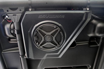 Yamaha Wolverine X4 Audio Pod System with MRB3 Dash Kit and Overhead Front Speaker Pods