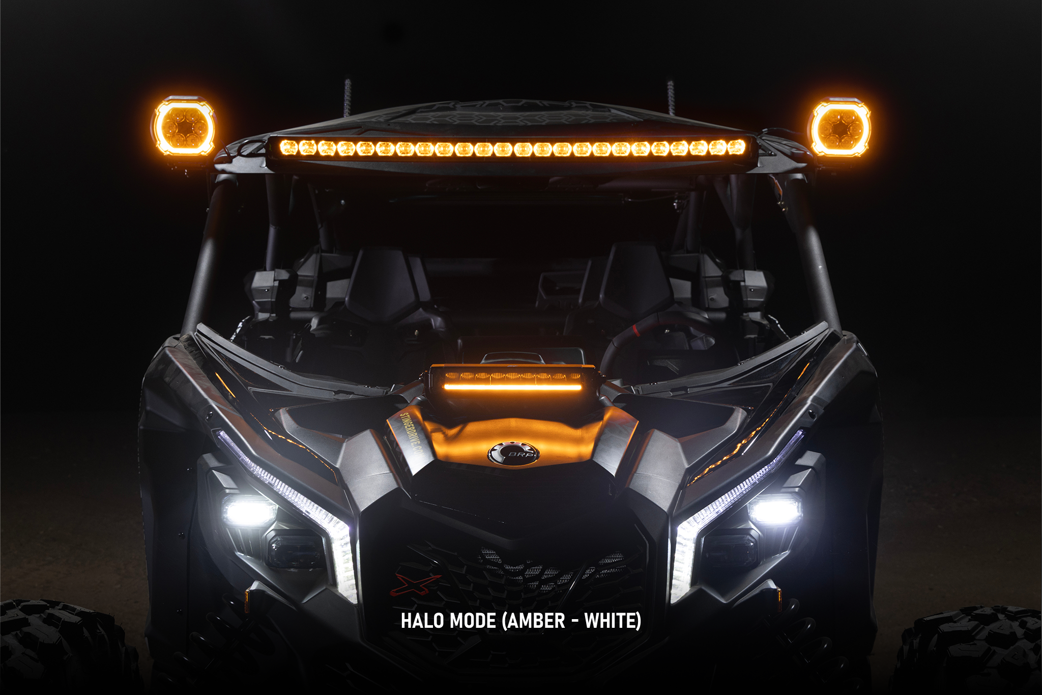 HEXCORE Universal 2x4" LED Pod Lights, Driving Beam Amber & White (Pair) | STL2X4PDL