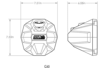 2020-2024 Polaris RZR Pro 6.5in Cage-Mount Plug-&-Play Speaker-Pods for Ride Command