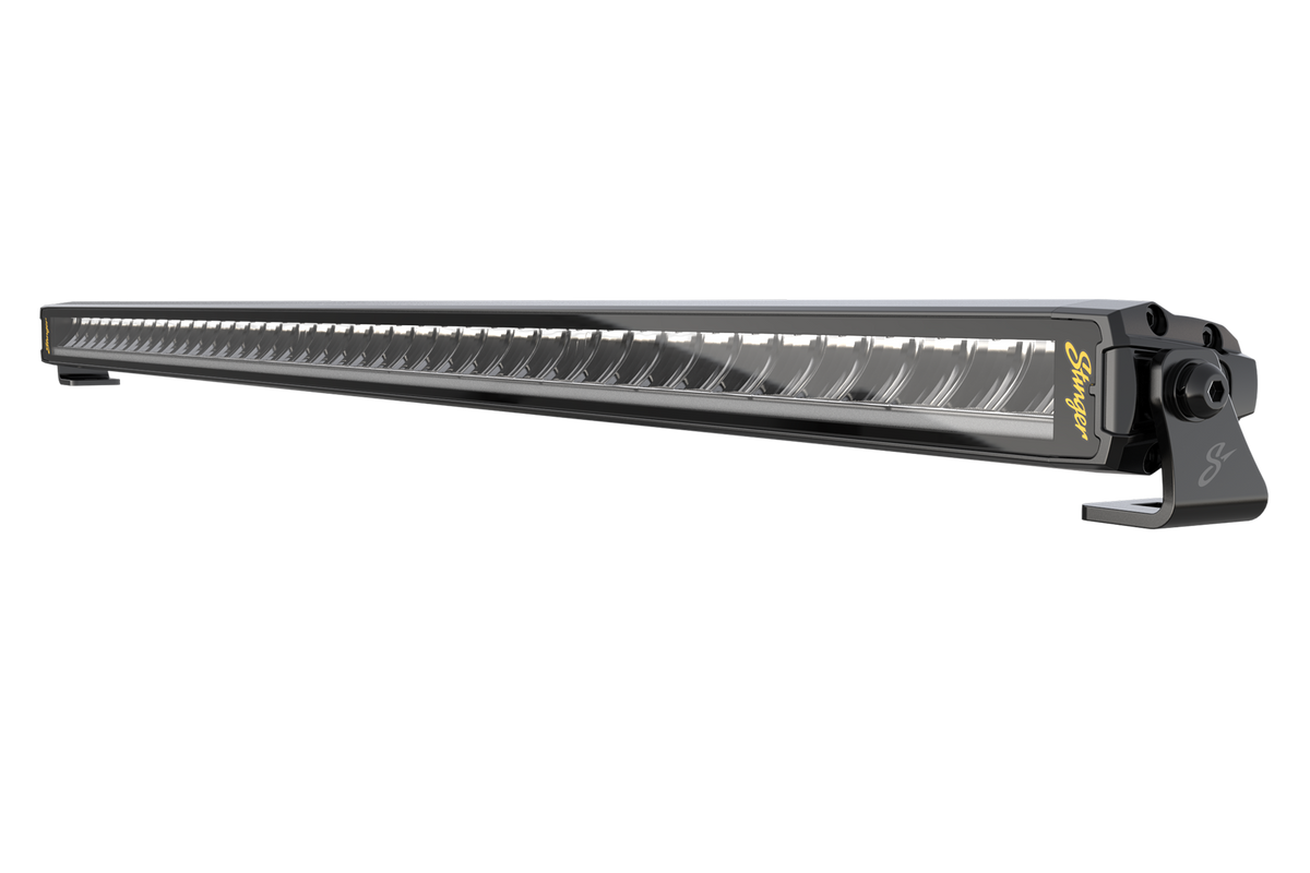 Stinger LED light bar with black housing and mounting brackets