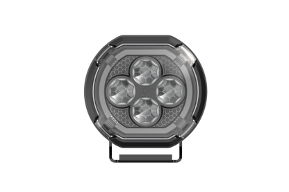 Stinger round LED off road light with four circular lenses and mounting bracket