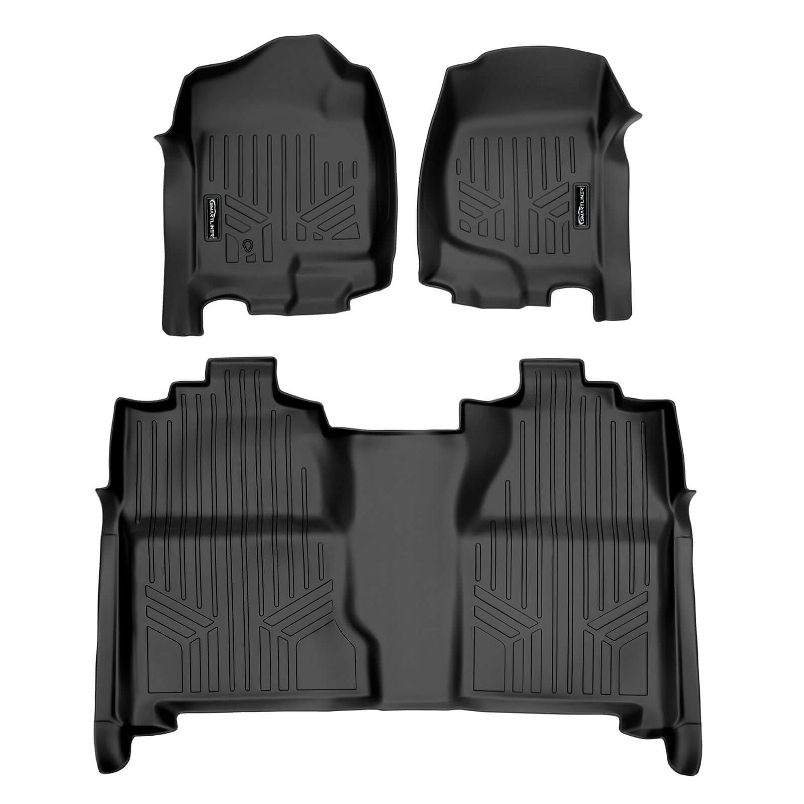 Smart Trim™ Floor Liners For 2007-2013 Silverado/Sierra 1500 Crew Cab - 2007-2014 2500/3500 HD Crew Cab