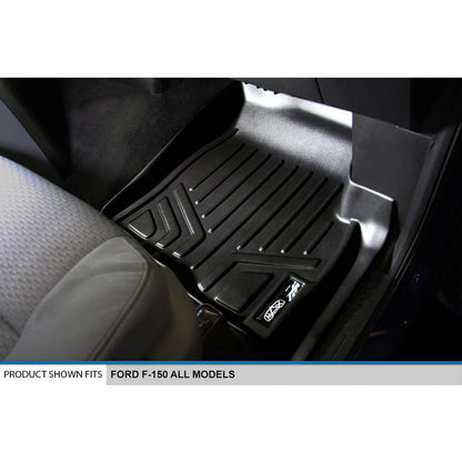 SMARTLINER Custom Fit Floor Liners For 2009-2010 Ford F-150 SuperCab with Flow-Through Center Console