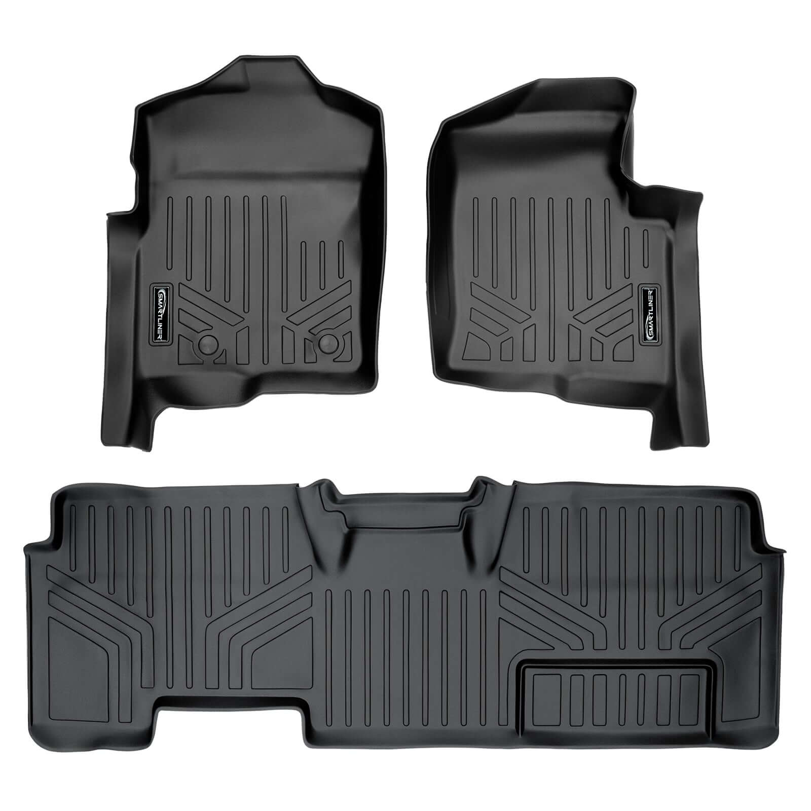 Smart Trim™ Floor Liners For 2011-2014 Ford F-150 SuperCab Non Flow Center Console