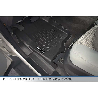 SMARTLINER Custom Fit Floor Liners For 2012-2016 F-250/F-350/F-450 Super Duty Crew Cab with Raised Drivers Side Pedal