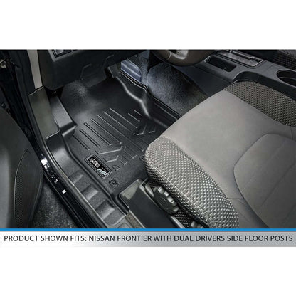 SmartCoverage™ Floor Liners For 2008-2021 Nissan Frontier with Dual Drivers Side Floor Posts