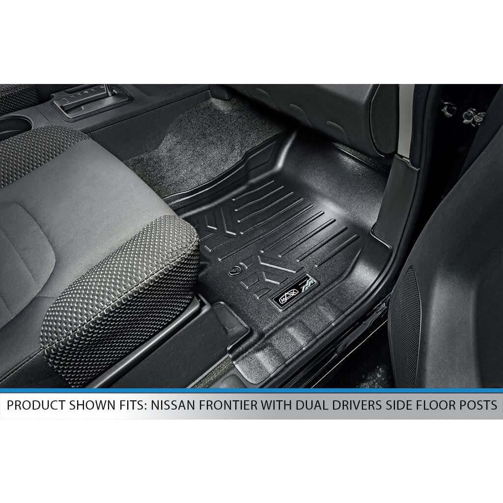 SmartCoverage™ Floor Liners For 2008-2021 Nissan Frontier with Dual Drivers Side Floor Posts