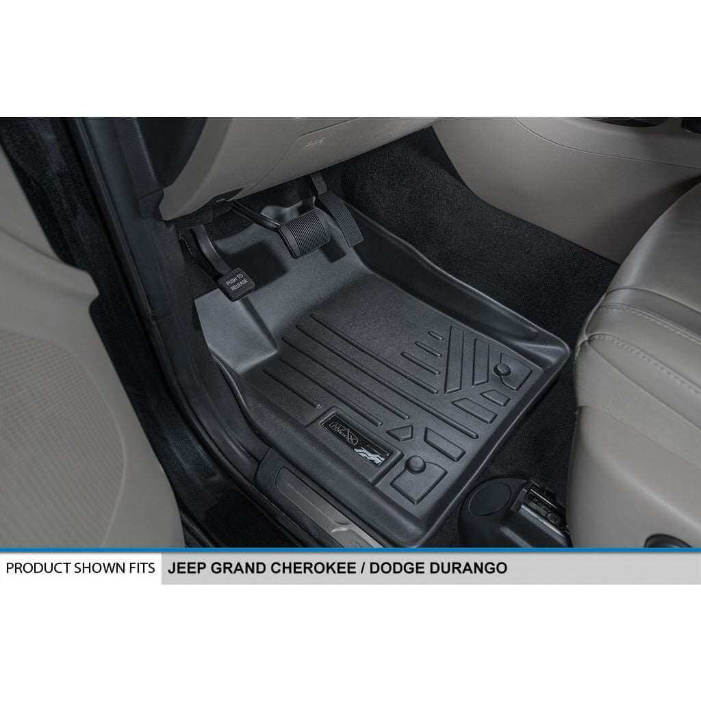 Smart Trim™ Floor Liners For 13-16 Durango with 1st Row Dual Floor Hooks & 2nd Row Bucket Seats
