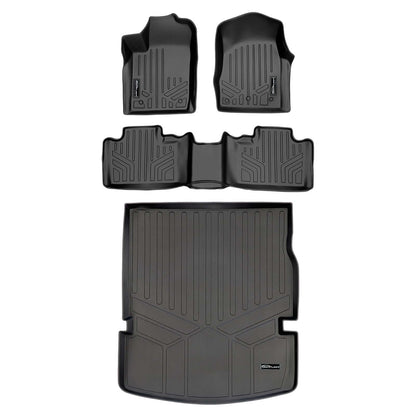 Smart Trim™ Floor Liners For 2013-16 Durango with 1st Row Dual Floor Hooks & 2nd Row Bench Seat