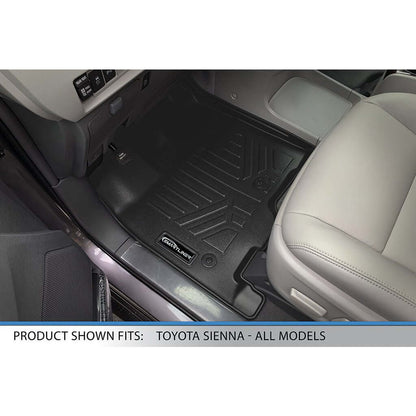 Smart Trim™ Floor Liners For 2013 2020 Sienna 7 Passenger Model with Power Folding 3rd Row Seats