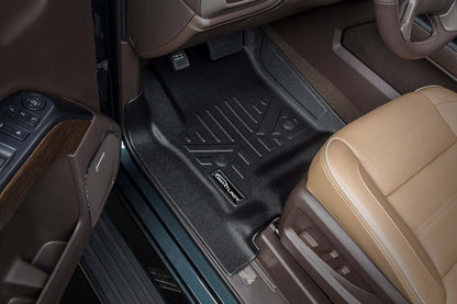 SMARTLINER Floor Mats 3 Rows and Cargo Liner Behind 2nd Row Set Black 2015 - 2020 Tahoe / Yukon (2nd Row Bench)s
