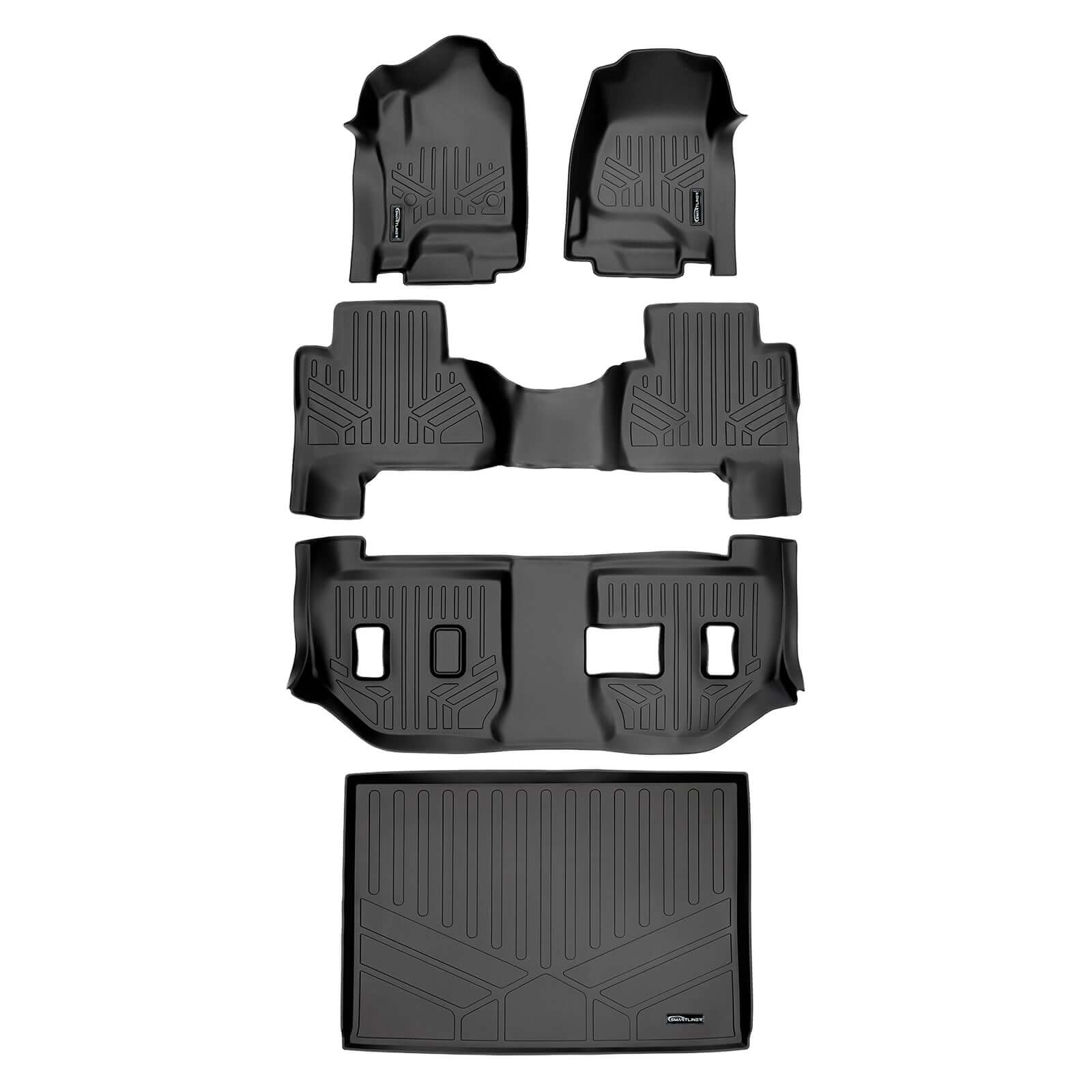 SMARTLINER Floor Liners for 2015-2020 Cadillac Escalade ESV (2nd Row Bench)