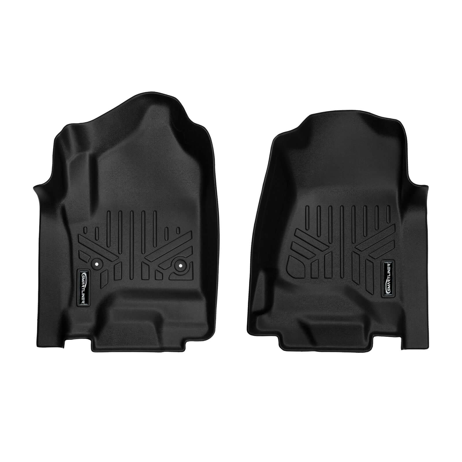 SMARTLINER Floor Mats 3 Rows and Cargo Liner Behind 2nd Row Set Black 2015 - 2020 Tahoe / Yukon (2nd Row Bench)s