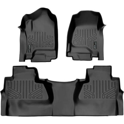 SMARTLINER Custom Fit Floor Liners For 2014-2018 Silverado/Sierra 1500 - 2015-2021 2500/3500 HD