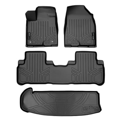 SMARTLINER Custom Fit Floor Liners For 2014-2019 Toyota Highlander Hybrid (with 2nd Row Bucket Seat)
