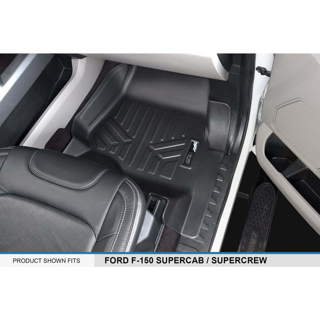 SMARTLINER Floor Liners for 2021-2025 Ford F-150 Hybrid SuperCrew Cab (1st Row Bucket)
