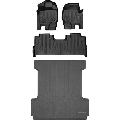 SmartCoverage™ Floor Liners For 2015-2026 Ford F-150 (1st Row Bucket) & OEM 2nd Row Under Seat Storage