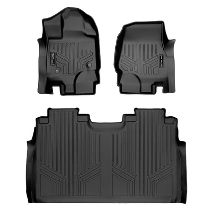SMARTLINER Floor Liners for 2022-2025 Ford F-150 Lightning Only fits with 2nd Row Bucket seats without under seat fold-flat storage