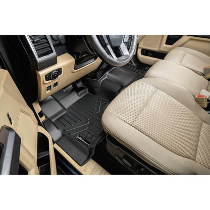 SmartCoverage™ Floor Liners For 2015-2025 Ford F-150 SuperCrew Cab (1st Row Bench) No 2nd Row Underseat Storage (Vinyl)