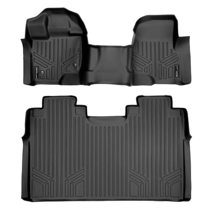 SmartCoverage™ Floor Liners For 2015-2025 Ford F-150 SuperCrew Cab (1st Row Bench) No 2nd Row Underseat Storage (Vinyl)
